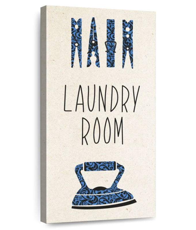 Blue Laundry Poster, 36" H x 18" W