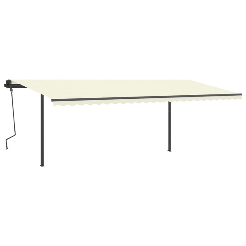 VidaXL White Metal Awning for Awning, Anthracite;Black, 96.5" H x 236.2" W