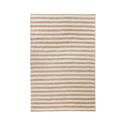Rhodes Striped Area Rug in Ivory