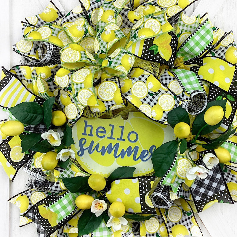 Couronne en maille 17 po Hello Summer