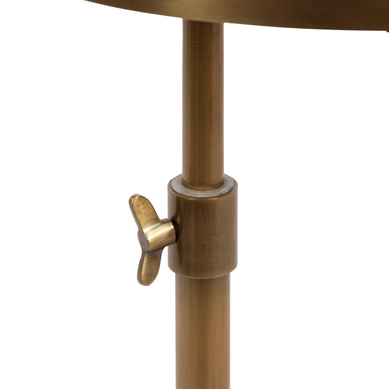 Leventhal Modern Oval C-Table with Adjustable Height for Living Room End Table Decor