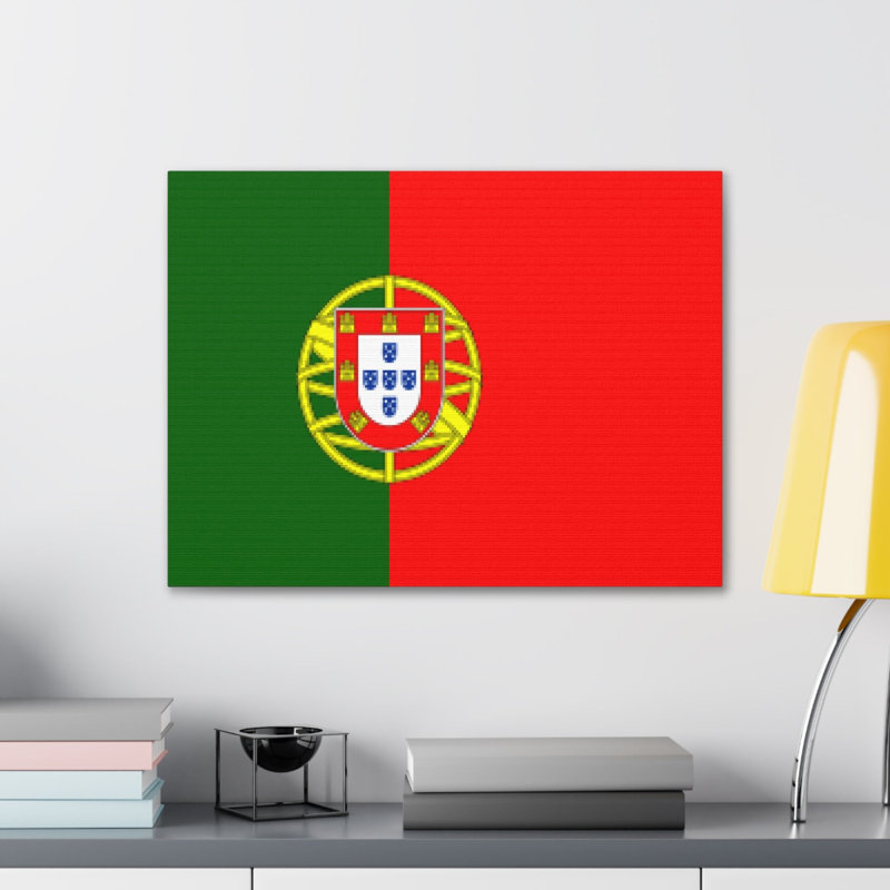«Portugal Country Flag» sur toile, H 12 po x l 16 po