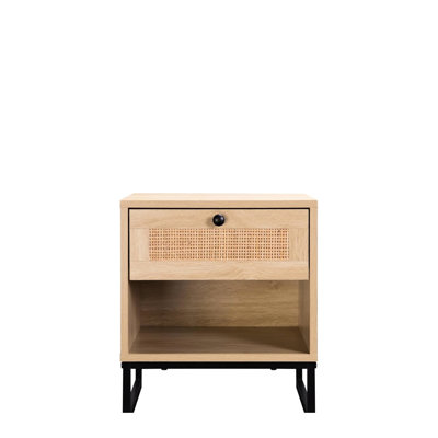 Table d'appoint moderne avec plateau en bois naturel Coastal Birch