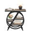 25.59 Inches 3-Tier Narrow End Table With Storage – Engineered Wood And Black Frame, Rustic Brown & Black-15198298