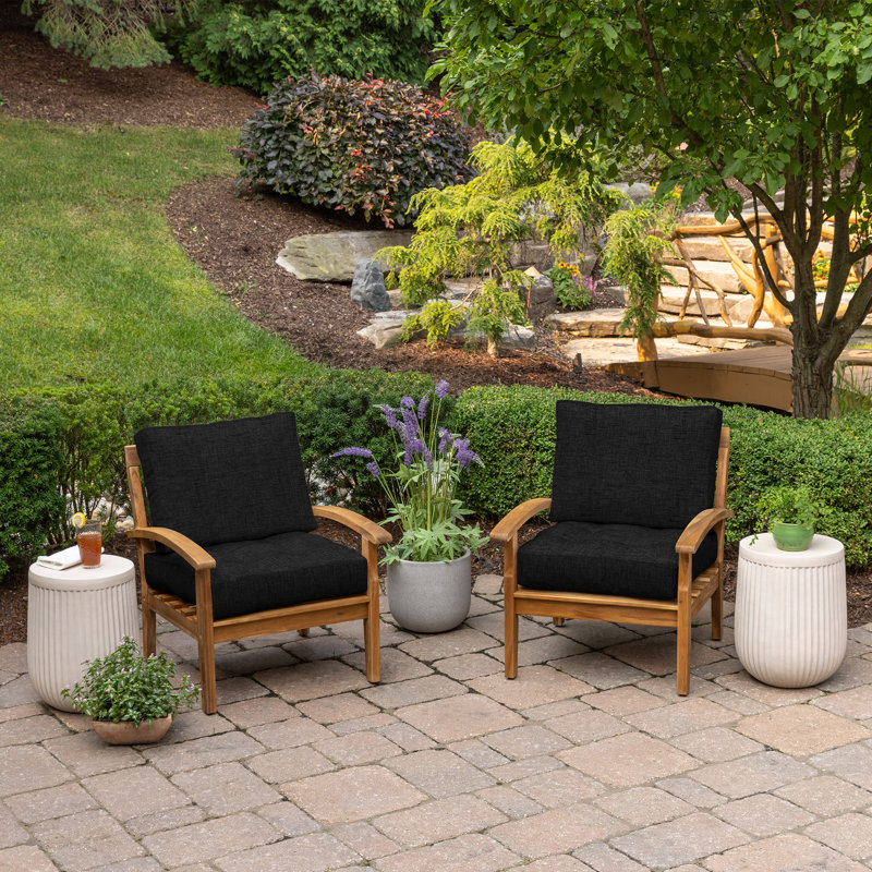 ARDEN Outdoor Lounge Chair 6" Cushion, Black