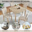 Ensemble de table de salle à manger moderne pour 4 personnes avec 4 chaises, ensemble de table à manger pour 4 personnes, ensemble de table à manger en bois 5 pièces pour le salon, la cuisine et la salle à manger-380383308