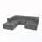 U-Shaped Modular Sectional Sofa With Wave-Shaped Armrest-1766553732