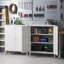 Armoire de rangement métallique de 101,6 cm (40 po) de hauteur avec 2 portes et 3 tablettes réglables. Parfait pour la maison, le bureau ou le garage.-340866729
