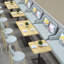 Banc rembourré en similicuir Light Luxury