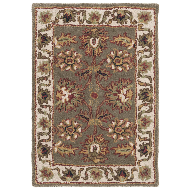 Tapis oriental en laine touffeté à la main Alg, Rectangle 2 pi x 3 pi