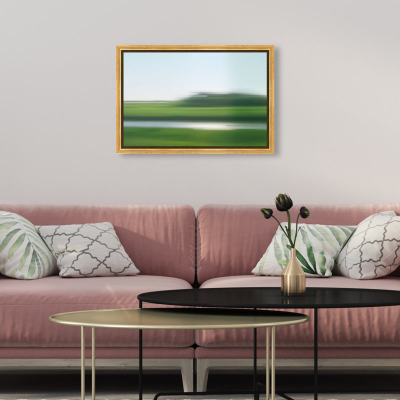 Velocity Meadow II Print by Oliver Gal, 37"H x 55"W, Gold Floater Frame