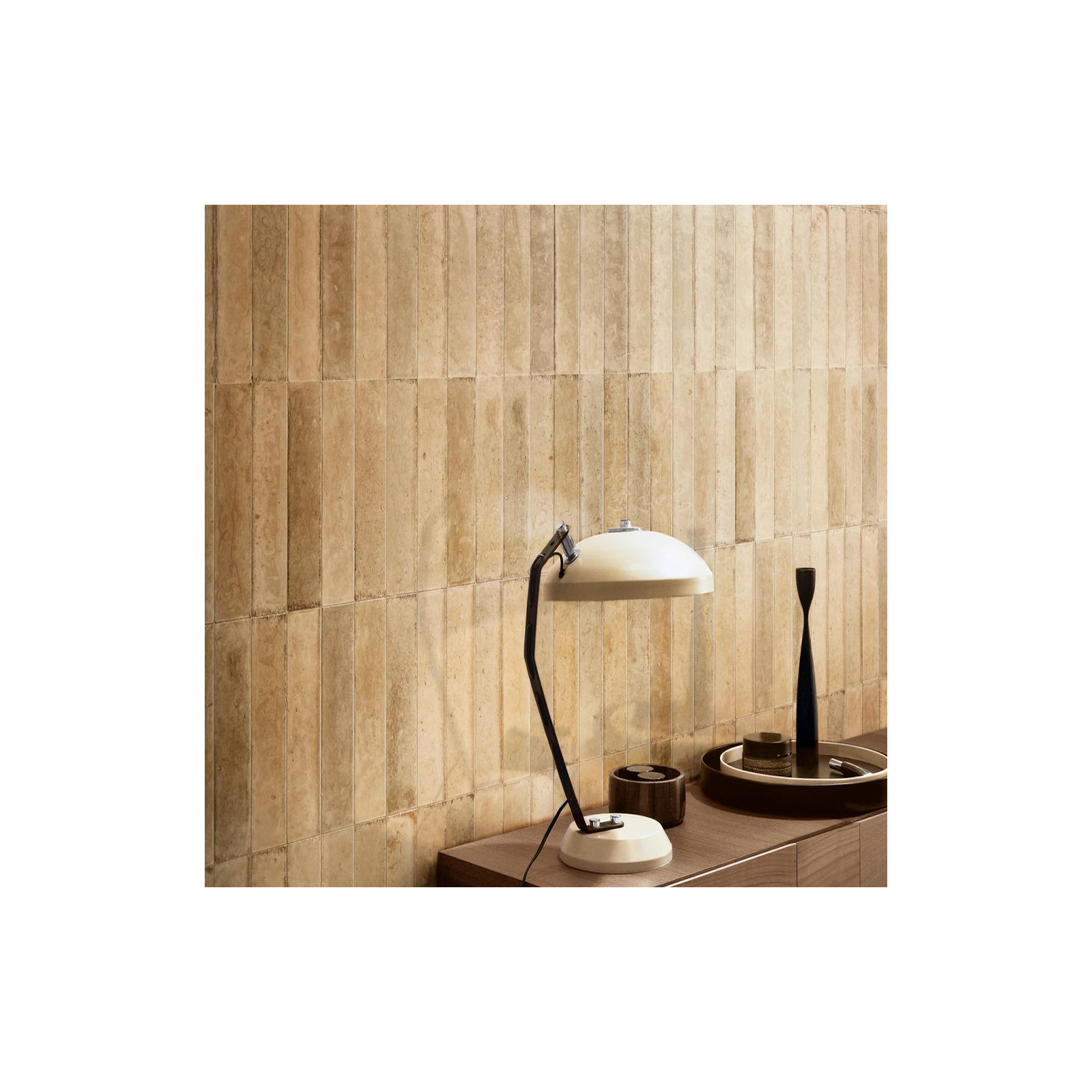 Flatiron 2 3/8" x 9 7/16" Glossy, Beige