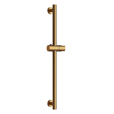 Barre de douche ronde et réglable, acier inoxydable 304 brossé