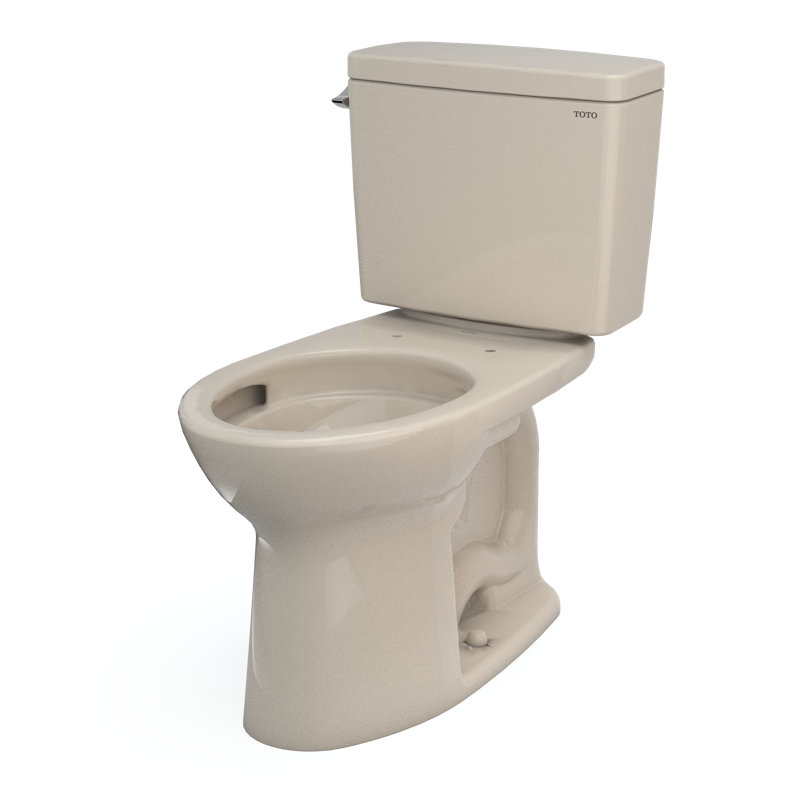 TOTO® Drake® Two-Piece Elongated 1.28 GPF TORNADO FLUSH® Toilet with CEFIONTECT®, Bone, Bone