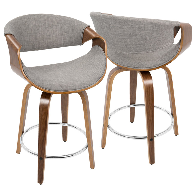 Tabouret de comptoir Curvini 24 po Mid-Century