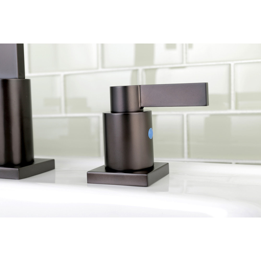 NuvoFusion Widespread Bathroom Faucet with Drain, Oil Rubbed Bronze