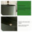 Olive‑Green Modern Minimalist Ceramic Freestanding Pedestal Sink with Smart Rectangular Mirror