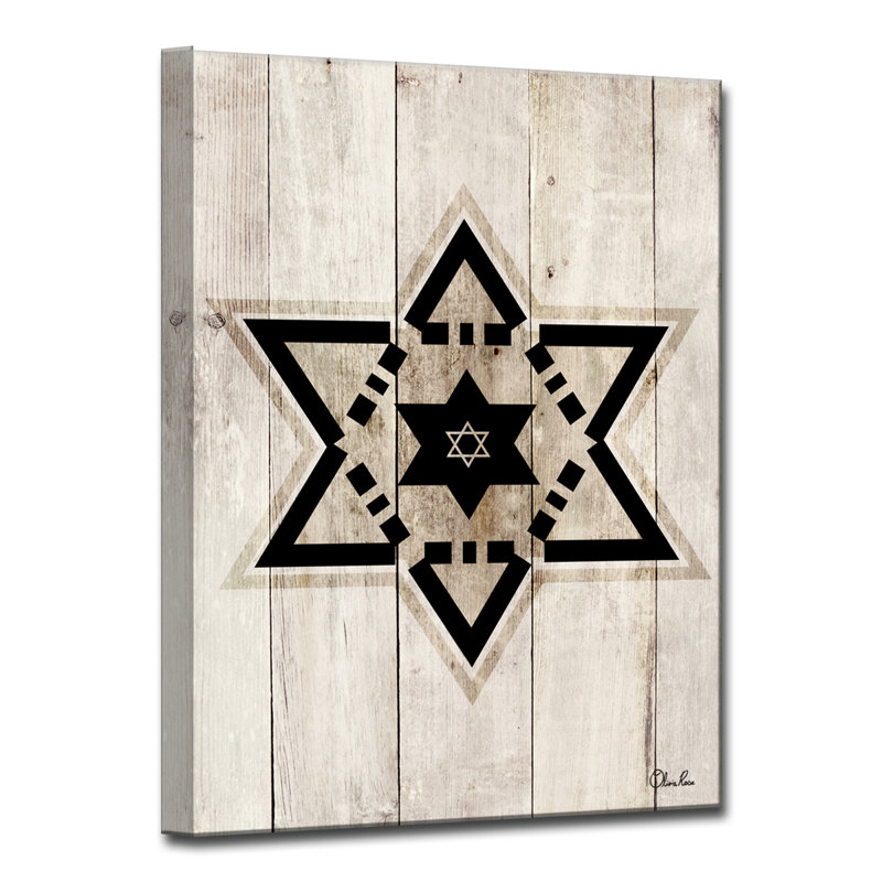« star of david » par olivia rose, impression sur toile tendue, H 40 po x l 30 po x P 1,5 po
