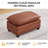 35.4’’ Rectangle Faux Leather Ottoman for Modular Sectional Sofa-759405819