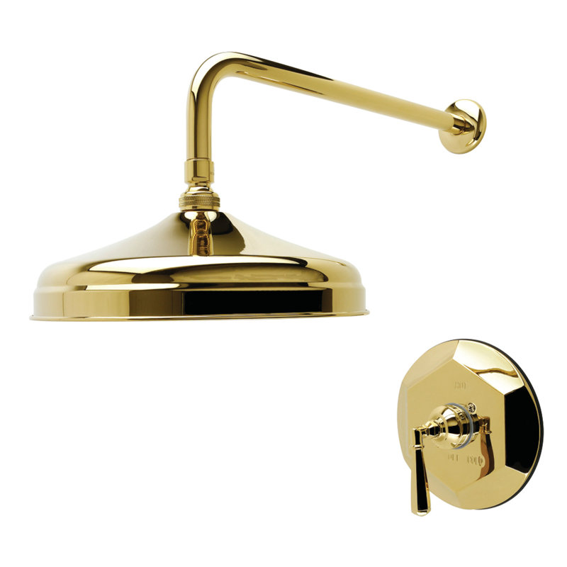 Robinet de douche à poignée simple en laiton Kingston, garniture seulement Kingston, Laiton poli
