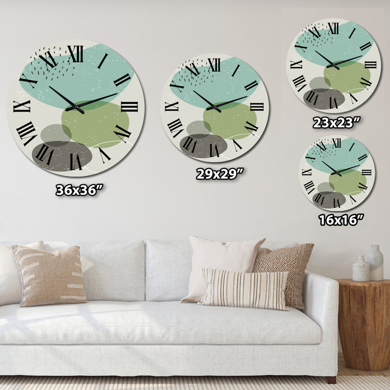 Oversized Minimal Elementary Organic and Geometric Compositions XXXXXXIX Wall Clock, Small