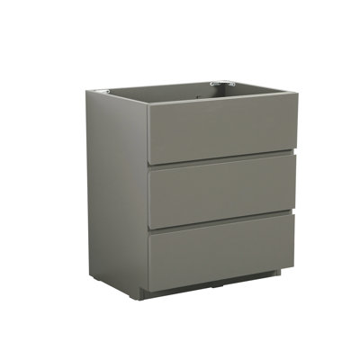Alice-30W-201, armoire murale SANS lavabo, couleur blanche, avec deux tiroirs
