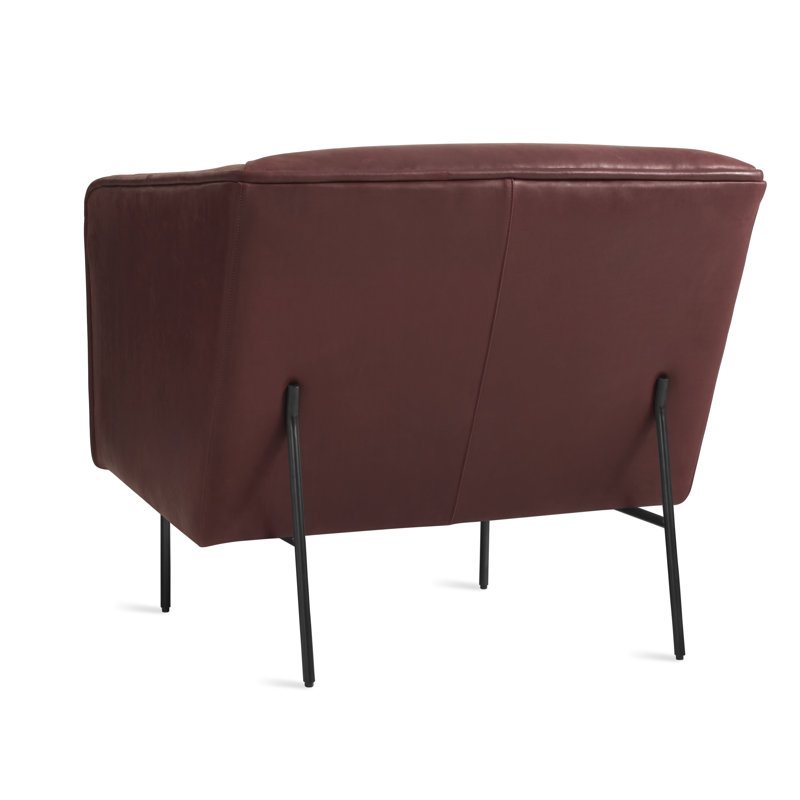 Dandy Leather Lounge Chair, Oxblood Leather