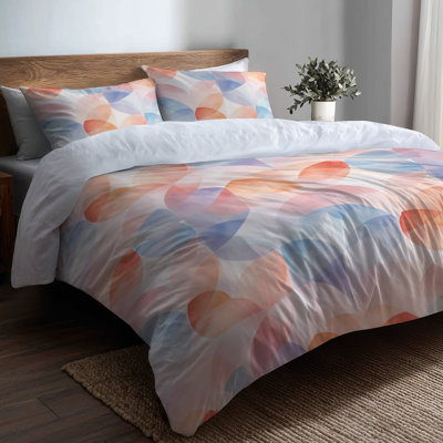 Ensemble d'édredon 6 pièces Kids Patchwork - mosaïque géométrique pastel avec taies décoratives et coussins décoratifs