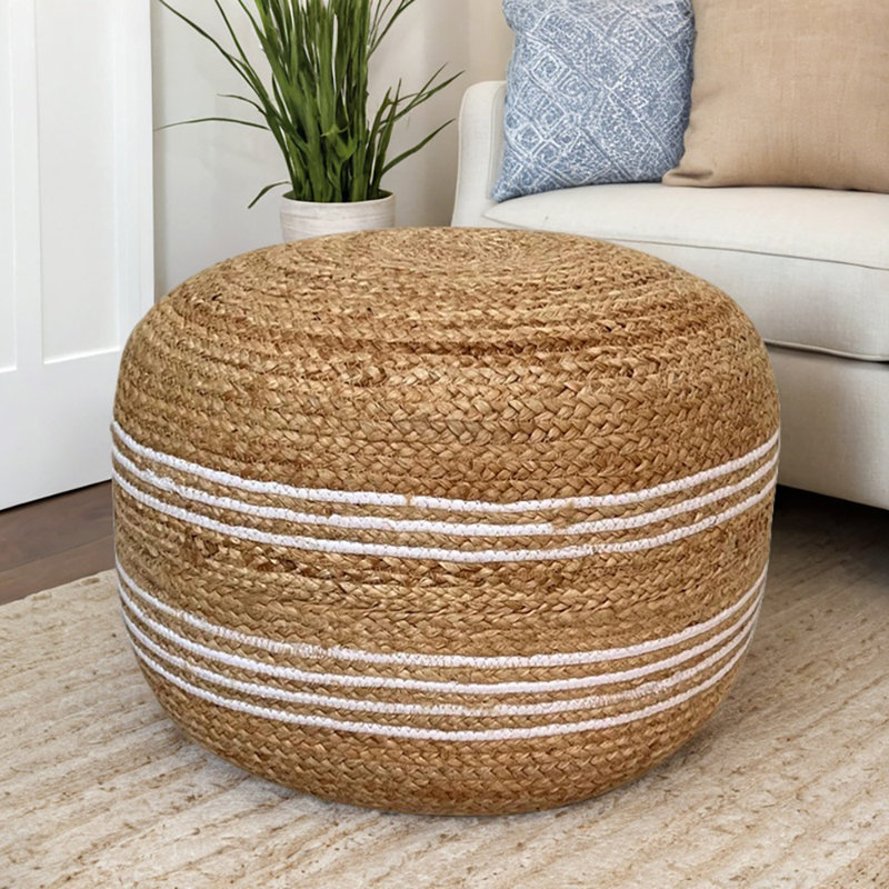 Pouf en jute de coton