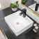 Beslend 18'' Ceramic Rectangular Bathroom Sink with Overflow