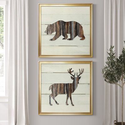 Woodland Bear - ensemble de 2 reproductions d'impressions