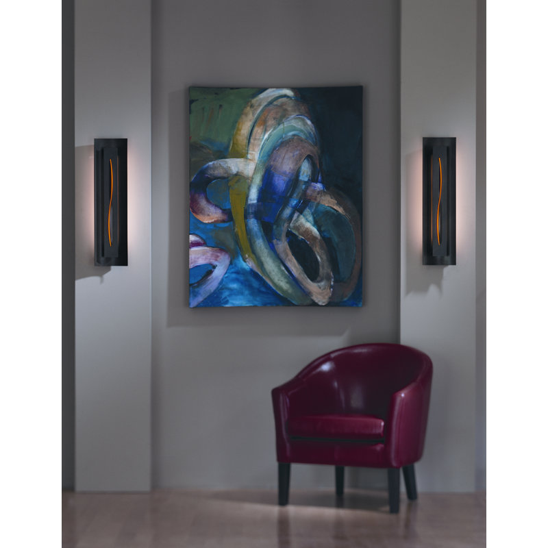 Gallery Dimmable 8 Lbs Flush Mount Scone, Dark Smoke, Amber