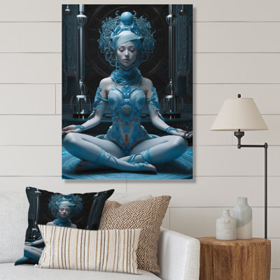 «Blue Yogini Meditation Spiritual Grace» sur toile