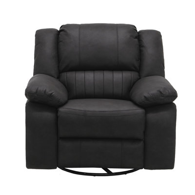 Black Swivel Gliding Recliner