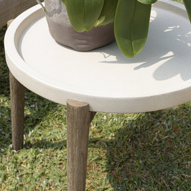 Akil Round Outdoor Side Table , 50cm cm W 50cm cm D