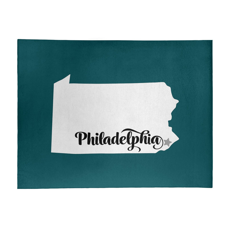 Tapis en poly-chenille philadelphia sports colors, Rectangle 9 pi x 12 pi