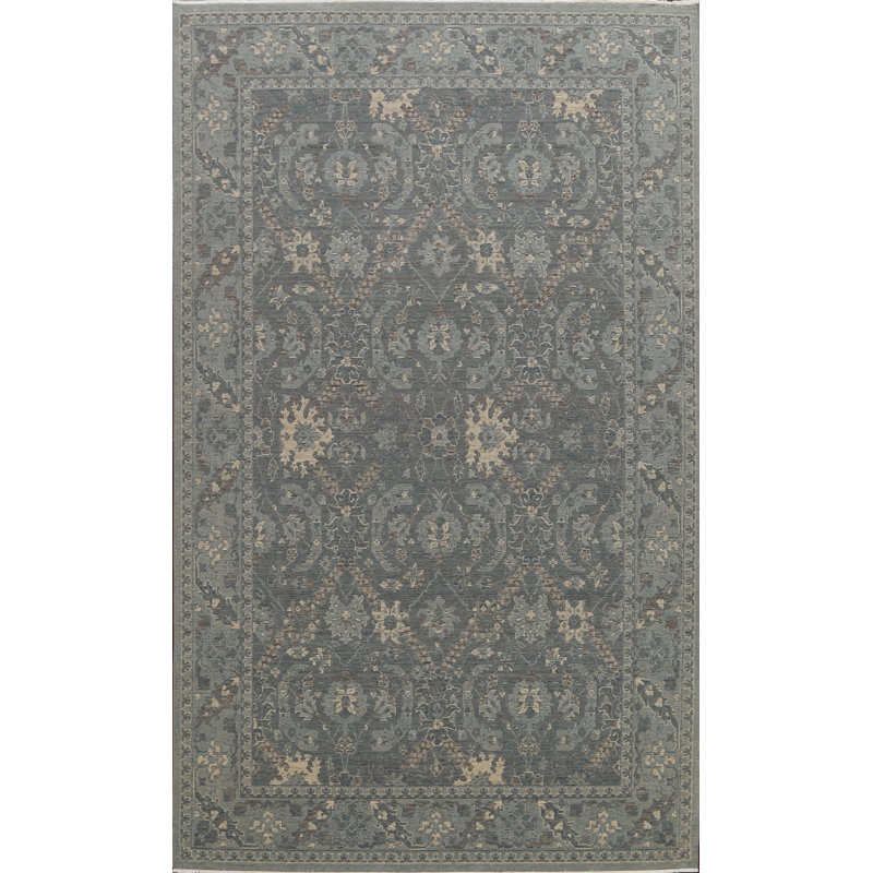 Tapis oriental en laine gris