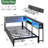 Twin Corner Bed Frame with Upholstered headboard, 2 Storage Drawers, Metal Platform Bed Frame with LED Light and Charging Station, Twin Daybed for Living Room, Bedroom-1740457879-1719525633
