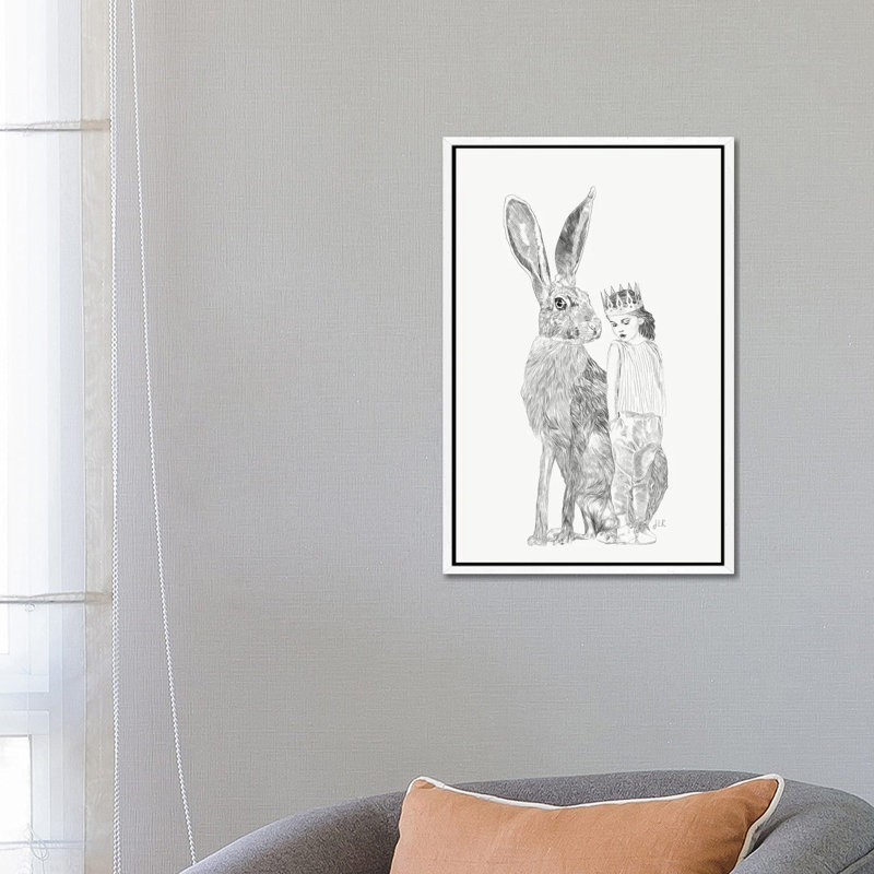 A Bigger World I by Jenny Rome - Print on Canvas, 66.04 cm H x 45.72 cm W, White Framed