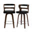 Tabouret de comptoir pivotant rembourré avec structure en bois manufacturé Deshunda-2001573787