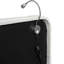 Grand lit plateforme tapissier avec 2 lampes de lecture, blanc