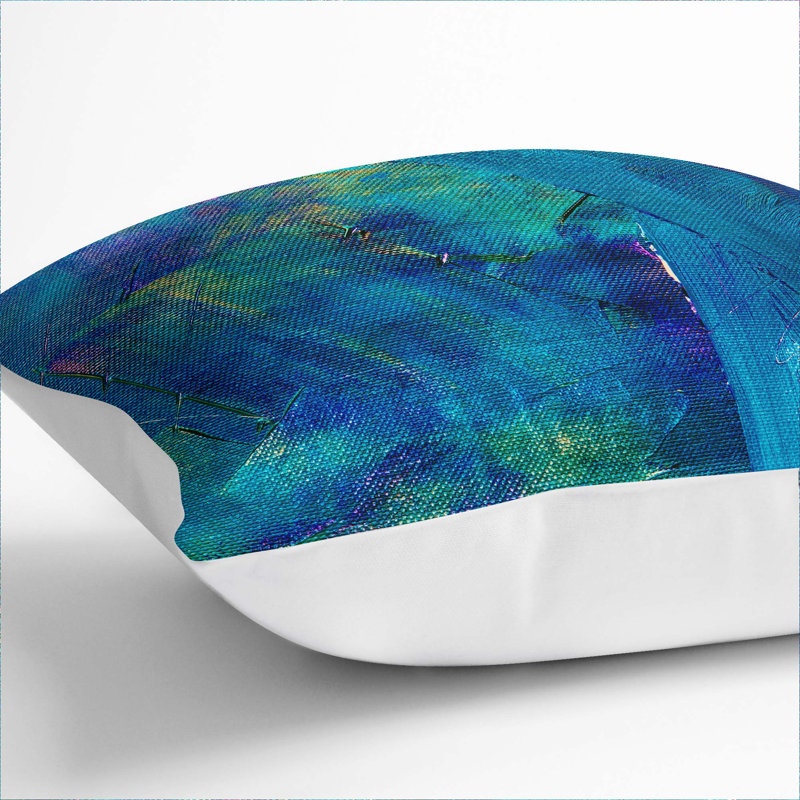 Abstract Square Throw Cushion, 55 x 55 cm, White