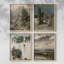 Vintage Landscape CCIV  Framed Print - Set of 4-990427940