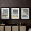 ABSTRACT Series DLxxvii - Impression encadrée sur mesure de qualité supérieure - 3 pièces-963240091-963240090