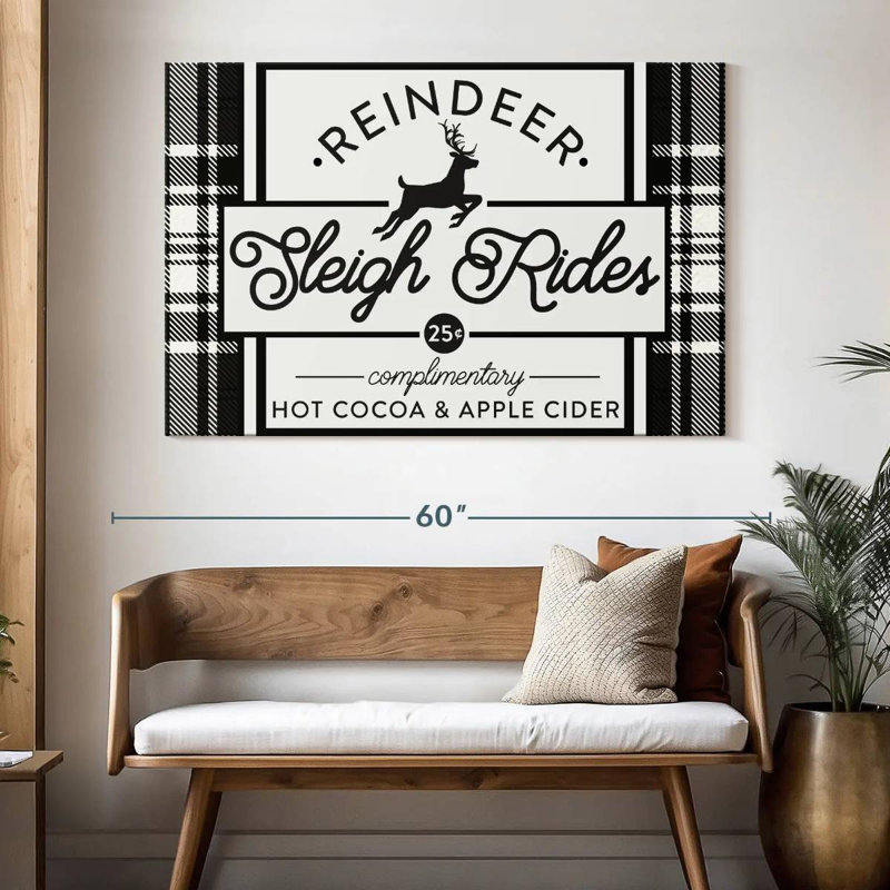 Plaque murale Plaid Holidays III, H 34 po x l 51 po
