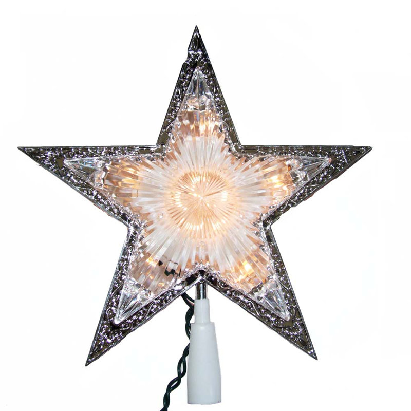 Surmatelas d’arbre 10 lumières star, Transparent