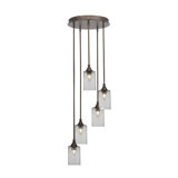 Luminaire suspendu suspendu en grappe 5 lumières Empire avec verre de 4 po Empire