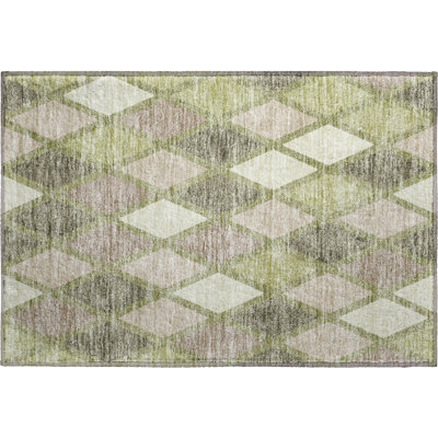 Premium Machine Washable Prisco Aloe Rug
