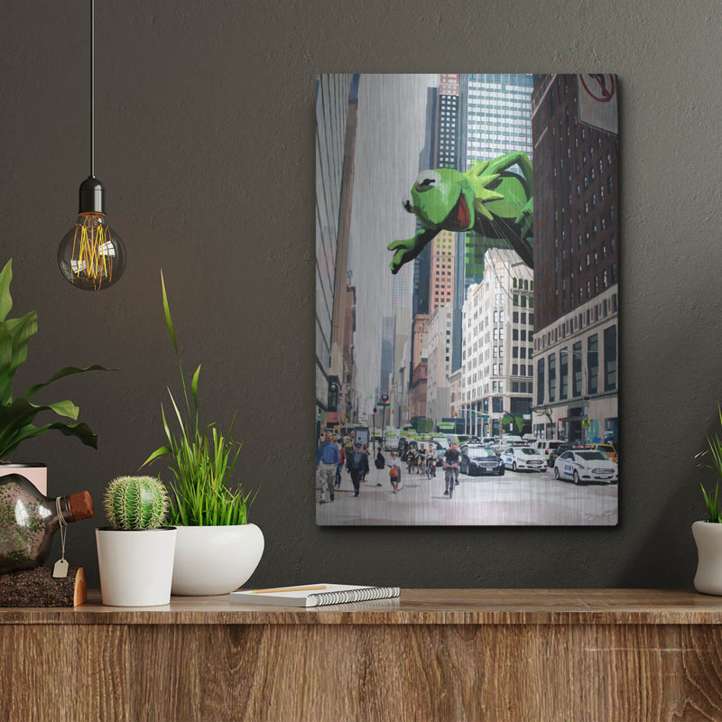  «Greenery» par Keith Thomson, art mural en métal, 12 po x 16 po
