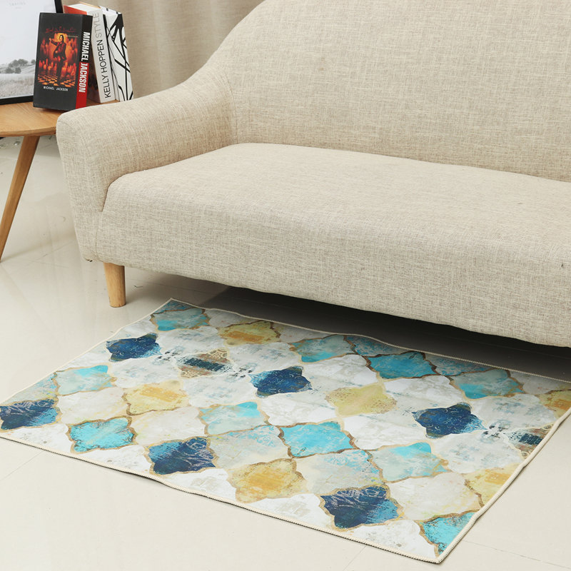 Orourke Geometric Non-Skid Kitchen Mat, 0.8cm H x 120cm L x 80cm W